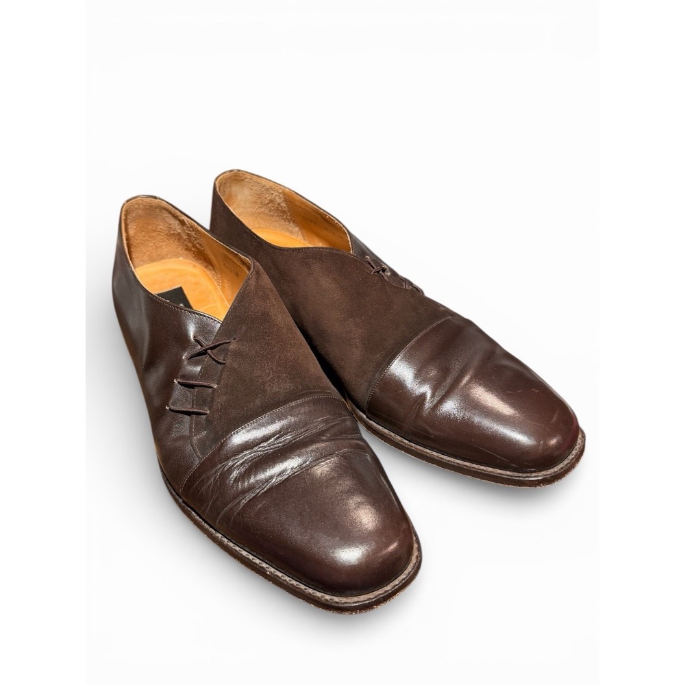Avventura Men's Brown Slip-On Dress‎ Shoes with Casual Strap Sz 10 Made in Spain